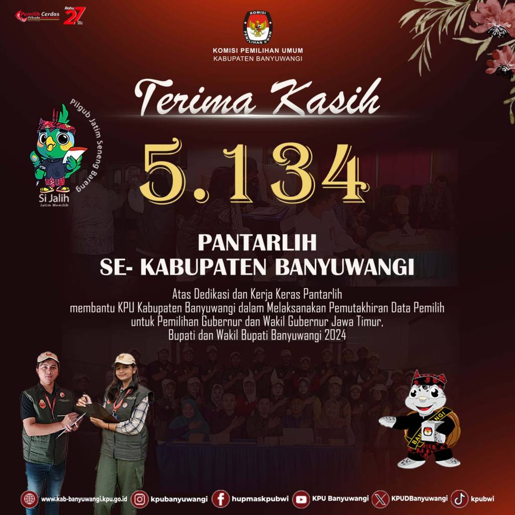 Coklit Pilkada 2024 Tuntas, KPU Banyuwangi Apresiasi Kinerja Pantarlih