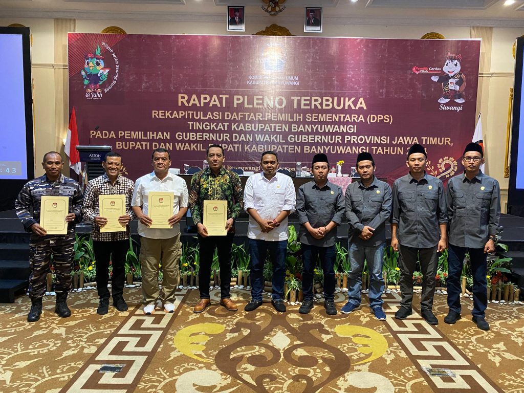 KPU Banyuwangi Tetapkan 1.350.080 Orang Daftar Pemilih Sementara Pilkada&nbsp;2024