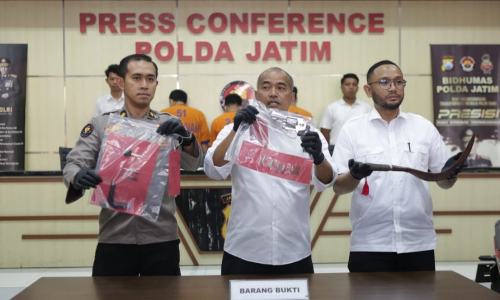 Subdit Jatanras Polda Jatim Sita Airsoft Gun dari Tersangka Spesialis Curanmor