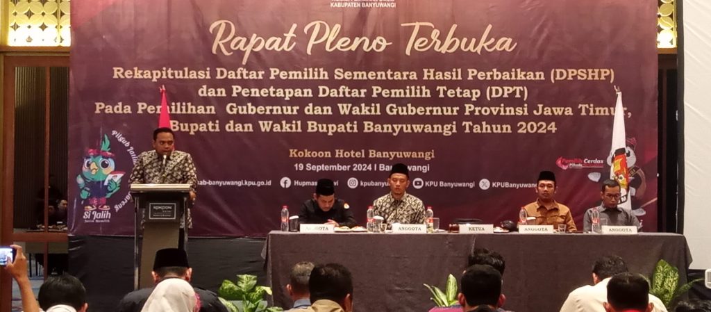KPU Banyuwangi Tetapkan 1.348.925 Pemilih dalam DPT Pilkada&nbsp;2024